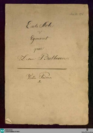 Egmont - Don Mus.Ms. 178 : orch; KinB 84