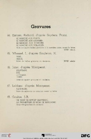 Gravures (Nr. 44-48)