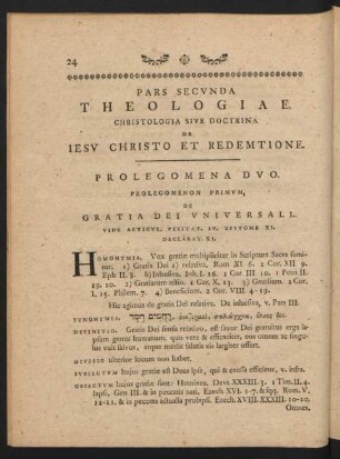 Pars Secunda Theologiae. Christololgia Sive Doctrina ...