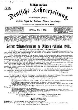 Deutsche Lehrerversammlung zu München (Pfingsten 1906)