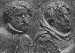 Arras, Grabrelief, Detail Sakespée. Musée des Beaux-Arts