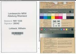 Entnazifizierung Wilhelm Lohbeck , geb. 15.01.1876 (Berginspektor)
