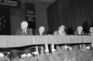Freiburg: Stadthalle; Europatage Paneuropa-Union, Präsidiumstisch
