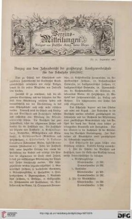 Vereinsmitteilungen Nr. 12 (September 1887)