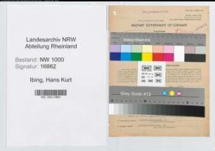 Entnazifizierung Hans Kurt Ibing, geb. 11.11.1911 (Postrat)