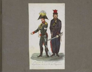 2. Uniform des Stadtkommandanten von Meißen d'Azur (links) und Kosak (rechts)