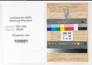 Entnazifizierung Karl Burghardt , geb. 10.03.1894 (Garagenpaechter)