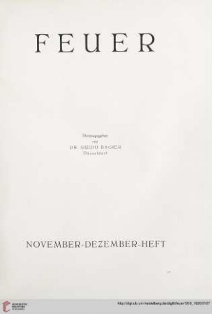 November- Dezember-Heft