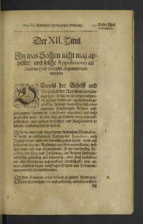 Der XII. Titul.