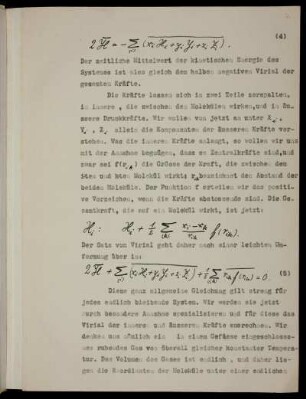Virialgleichung, innere und äussere Kräfte