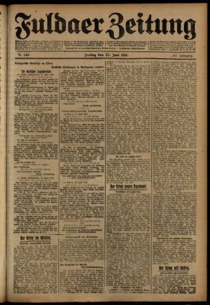 Ausgabe vom Freitag, den 23. Juni 1916.