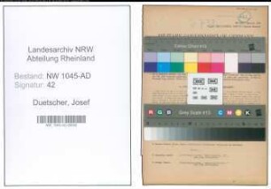 Entnazifizierung Josef Duetscher , geb. 24.10.1888 (Beamter)