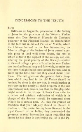 Concessions to the Jesuits