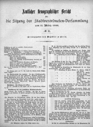 No 11, 11. März 1886