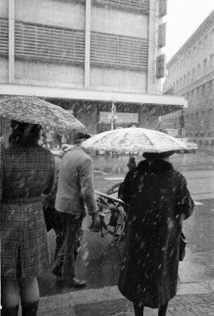 Schnee in der Innenstadt