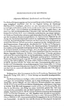 Stölting, Siegfried :: Studien zu den mittelalterlichen deutschsprachigen Urkunden im Bereich des Erzstifts Bremen und des Stifts Verden, Diss. : Hamburg, 1977
