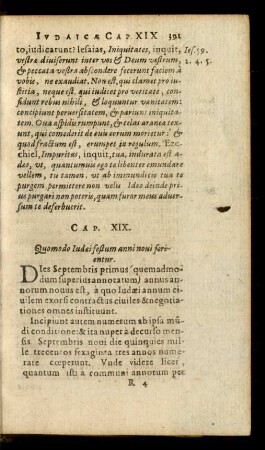 Cap. XIX. Quomodo Iudaei festum anni novi ferientur.