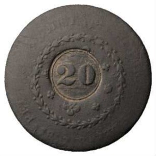 Münze, 20 Reis, 1823?
