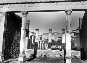 Italien. Pompeji - eine antike Stadt in Kampanien, am Golf von Neapel, die beim Ausbruch des Vesuvs im Jahr 79 n. Chr. untergegangen ist. Ruine einer antiken Villa