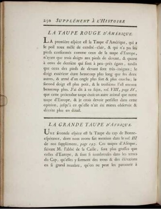 La Grande Taupe D'Amérique.