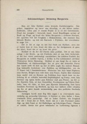 Oehlenschläger: Dronning Margareta