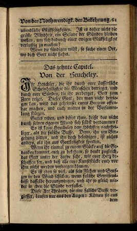 Das zehnte Capitel. Von der Heucheley.
