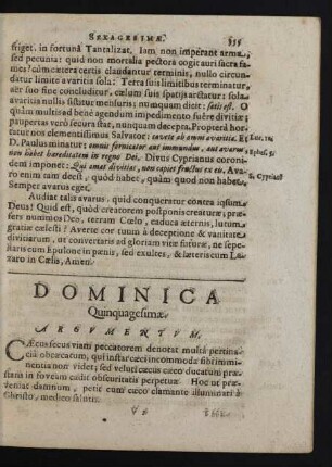 Dominica Quinquagesimae.