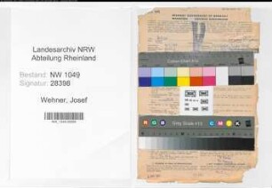 Entnazifizierung Josef Wehner , geb. 20.06.1888 (Schulhausmeister)