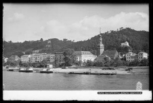 Bad Schandau, Stadtansicht von Südosten über die Elbe