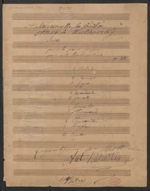 Suiten; pf; D-Dur; SitR; op. 38