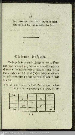 Siebente Aufgabe