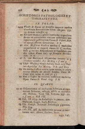 Scriptores pathologici et therapeutici.