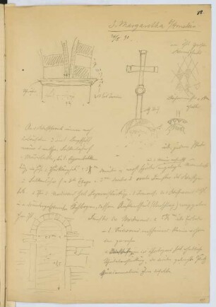 St. Margaretha, Arnstein: Details (aus: Skizzen- und Fotoalbum 8)