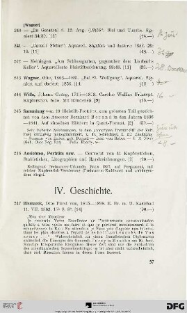 IV. Geschichte (Nr. 247-289)