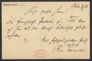 Brief an B. Schott's Söhne : 03.03.1893