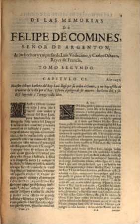 Las memorias ... de los hechos y empressas de Louis undecimo Carlos octavo, reyes de Francia ..., 2