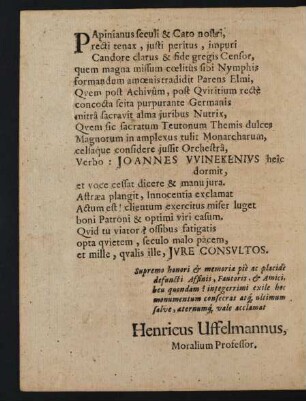 Papinianus seculi & Cato nostri, [...]