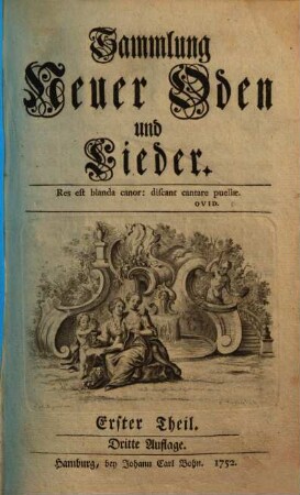 Sammlung Neuer Oden und Lieder, 1
