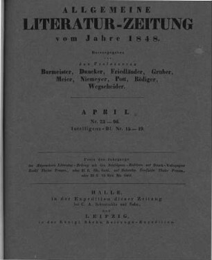 Titelblatt April 1848