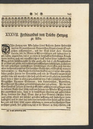 XXXVII. Ferdinandus von Toledo Hertzog zu Alba