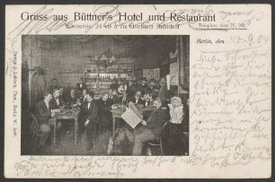 Ansichtskarte "Büttner’s Hotel und Restaurant", Wiener Straße 24
