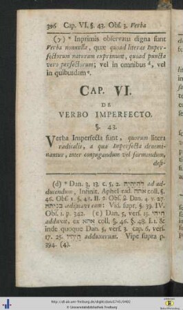 Cap. VI. De Verbo Imperfecto.