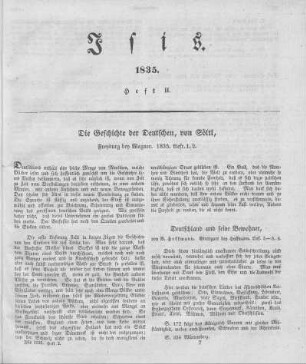 Die Geschichte der Deutschen / von [Johann Michael] Söltl. - Freyburg : Wagner. - Liefr. 1,2, 1835