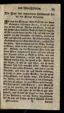 Die Frau des ermordeten Edelmanns findet des Königs Kleinodien.