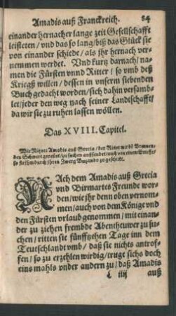 Das XVIII. Capitel.