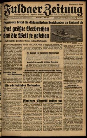 Ausgabe vom Freitag, den 05. Juli 1940.