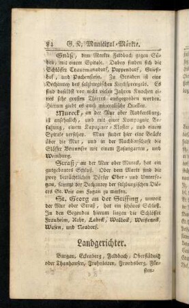 84-87, Landgerichter; Kirchspiele; Gueltenbesitzer