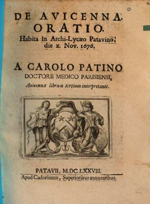 De Avicenna oratio