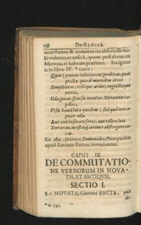 Caput IX. De Commutatione Verborum In Novatis, et Antiquis.