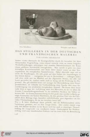 19: Das Stillleben in der deutschen und französischen Malerei